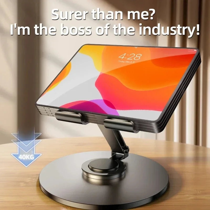 360 Degree Tablet Desk Mobile Phone Holder Stand Foldable Lazy Bracket Adjustable Alloy Aluminum Desktop Mount For iPhone iPad Samsung