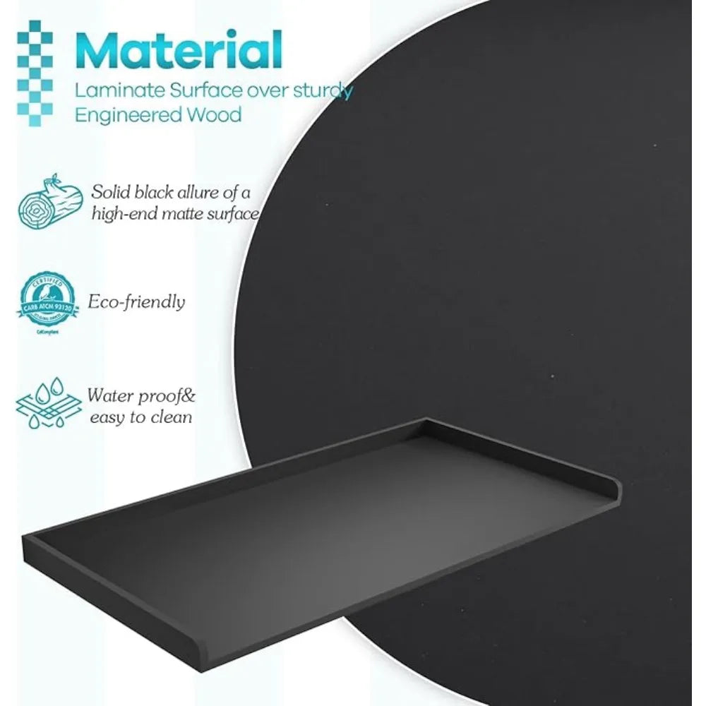 Washer Dryer Countertop Melamine Countertop with Edge Rails 27.5 Inch Depth X 54 Inch Width Laundry Room