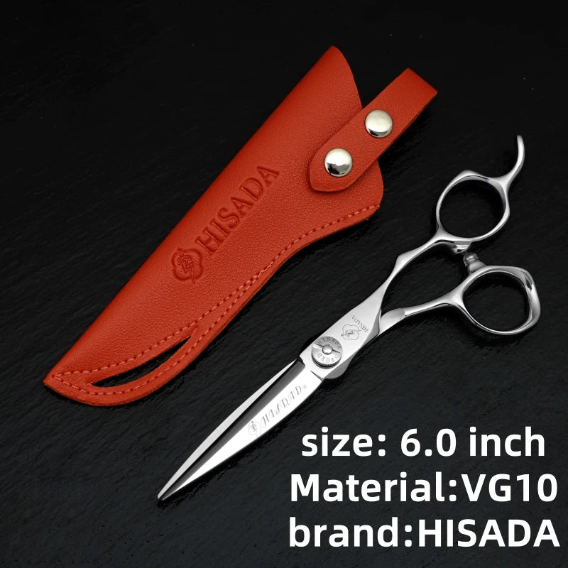 Hisada Professional Hairdressing Scissors 6 Inch VG10 Stainless Steel Cutting Scissors for Salon Use