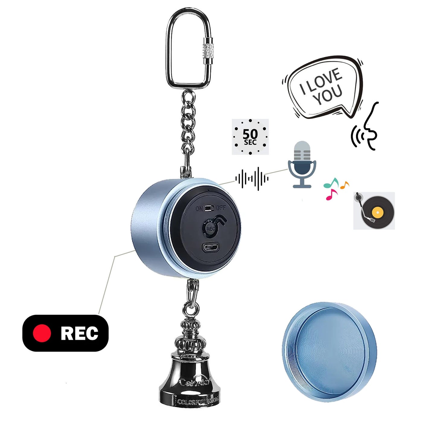 Parrot Toys for Teaching Training Bird Talking Coach Interactive Recording Playback Electronic Voice Chewing Tearing Bell