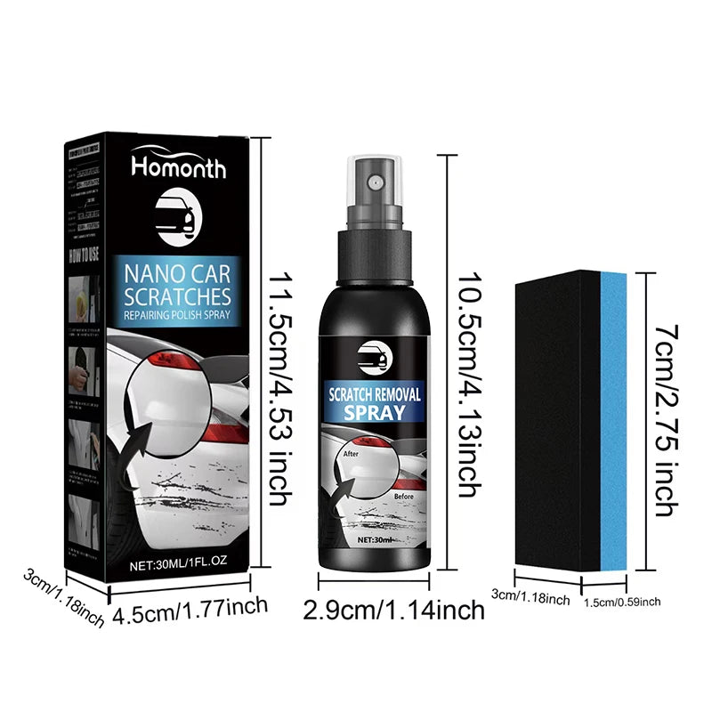 Car Scratch Removal Spray 30ml Convenient Simple Effective Surface Cleaner