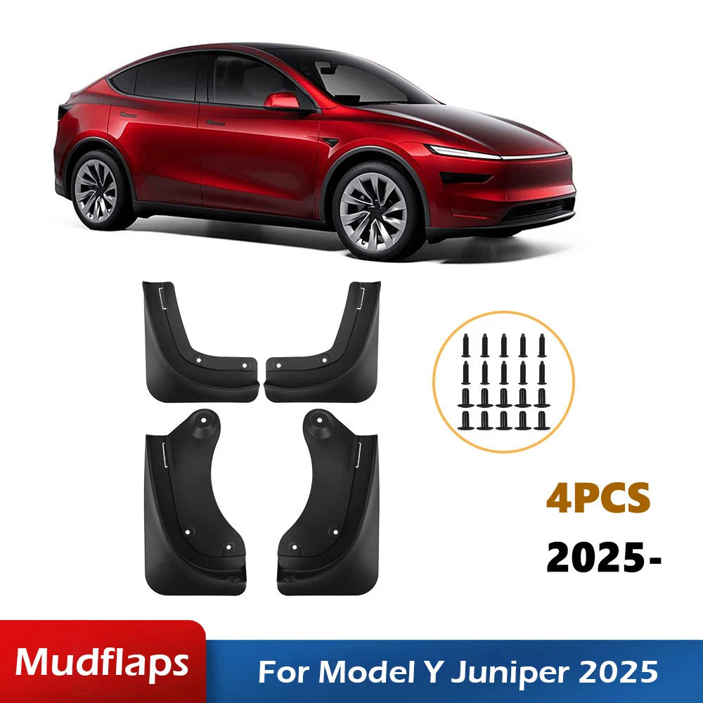For Tesla Model Y Juniper 2025 Mudguards Mud Flaps Anti Snow Anti Sand Splash Front Rear Mudflaps Guard Auto Accessories