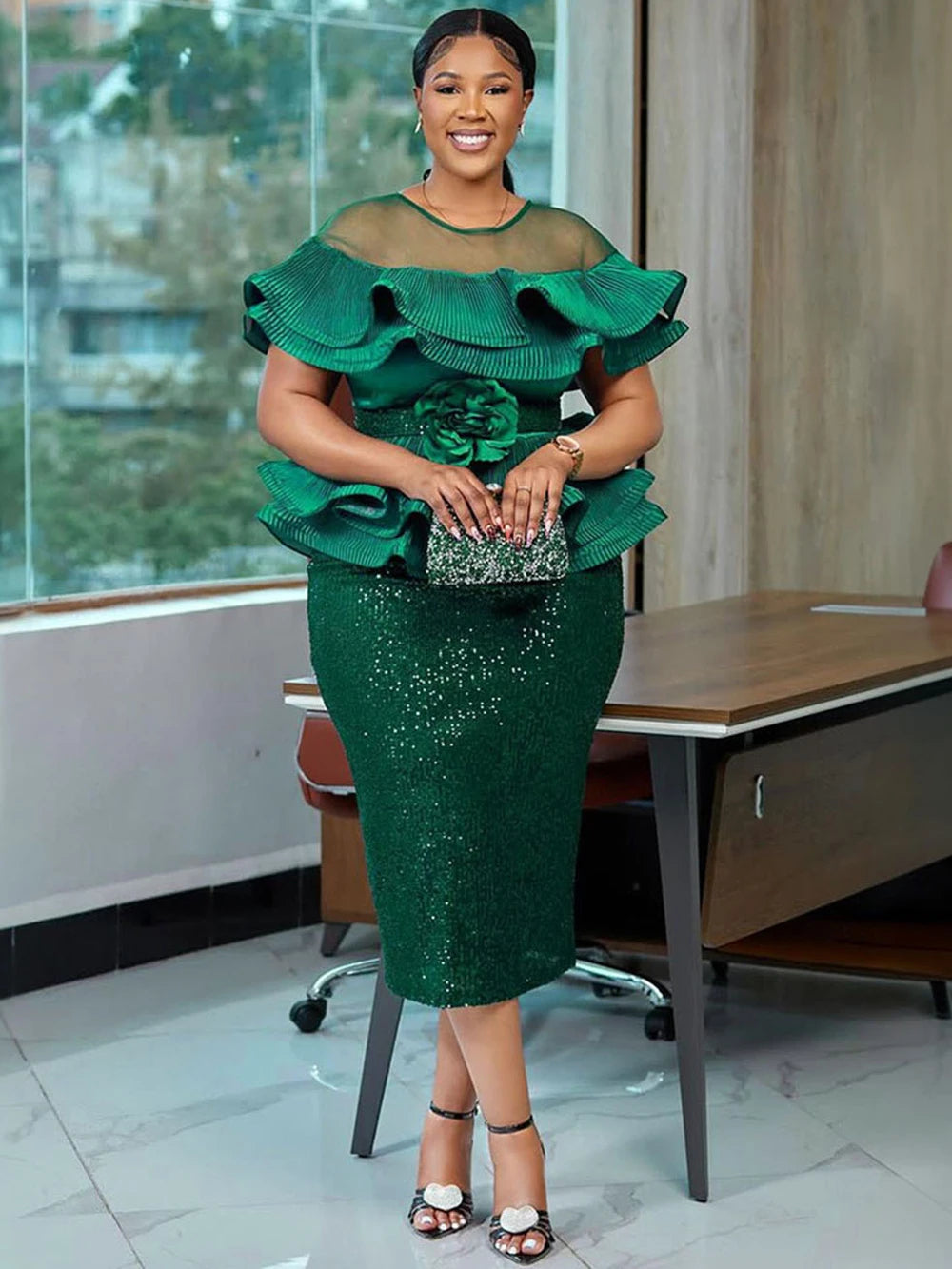 Elegant Women Luxury Party Dresses Dashiki Sequins Bodycon Robe Wedding Prom Birthday Evening Dress 2025 Autumn Africa Clothing