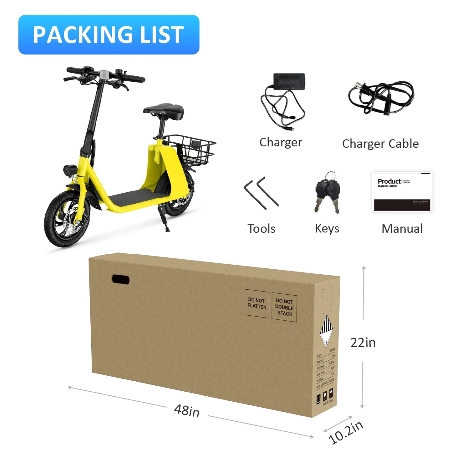 450W Adult Electric Scooter with Seat and Shopping Basket 15.5mph Ideal for Urban Commuting