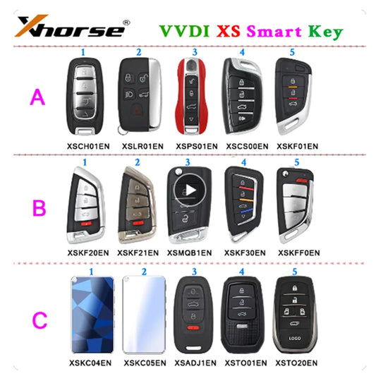Xhorse VVDI XS Series Smart Remote Key English Version XSADJ1EN XSNIS2EN XSJP01EN XSCL01EN XSKC04EN XSKC05EN