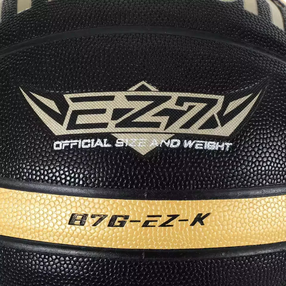 Molten Size 5 6 7 Basketball EZK Black Gold PU Outdoor Indoor Balls for Women Youth Men Match Training