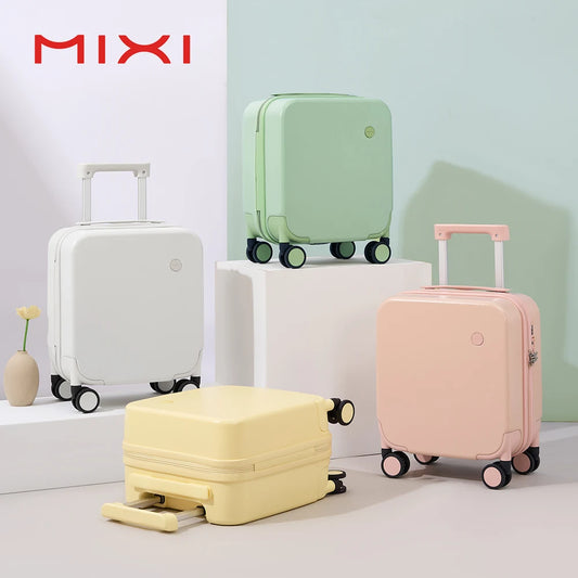 MIXI 14 Inch Underseat Carry On Luggage Lightweight Mini Suitcase PC Small Kids Bag TSA Lock Travel Suit Case  Spinner Wheels