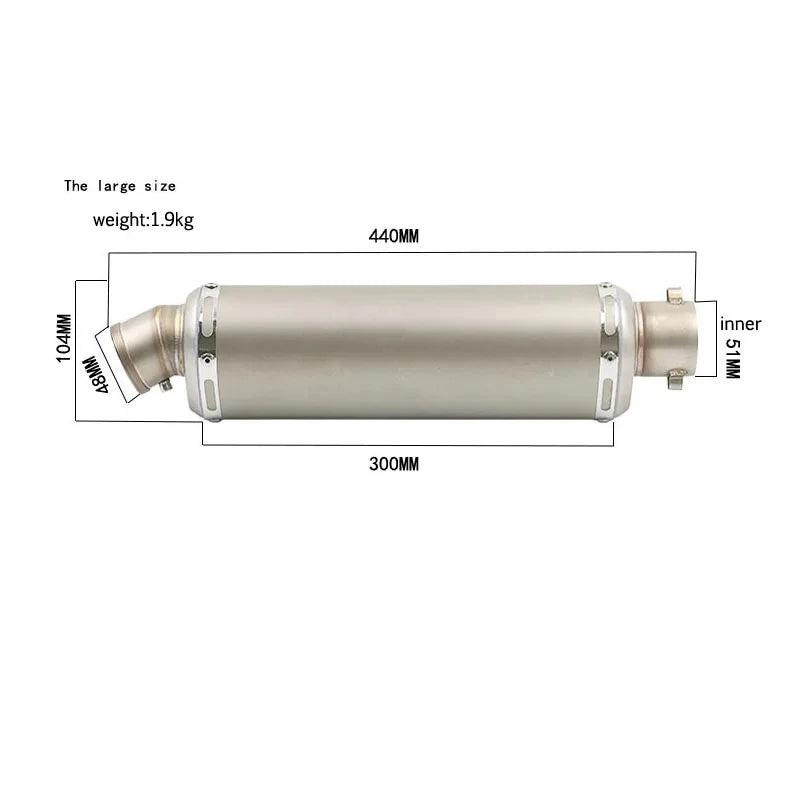Universal 51mm Motorcycle Exhaust Yoshimura Muffler with DB Killer for Yamaha PCX125 FZ1N Z900 CBR500R R6 R25 R3 R1