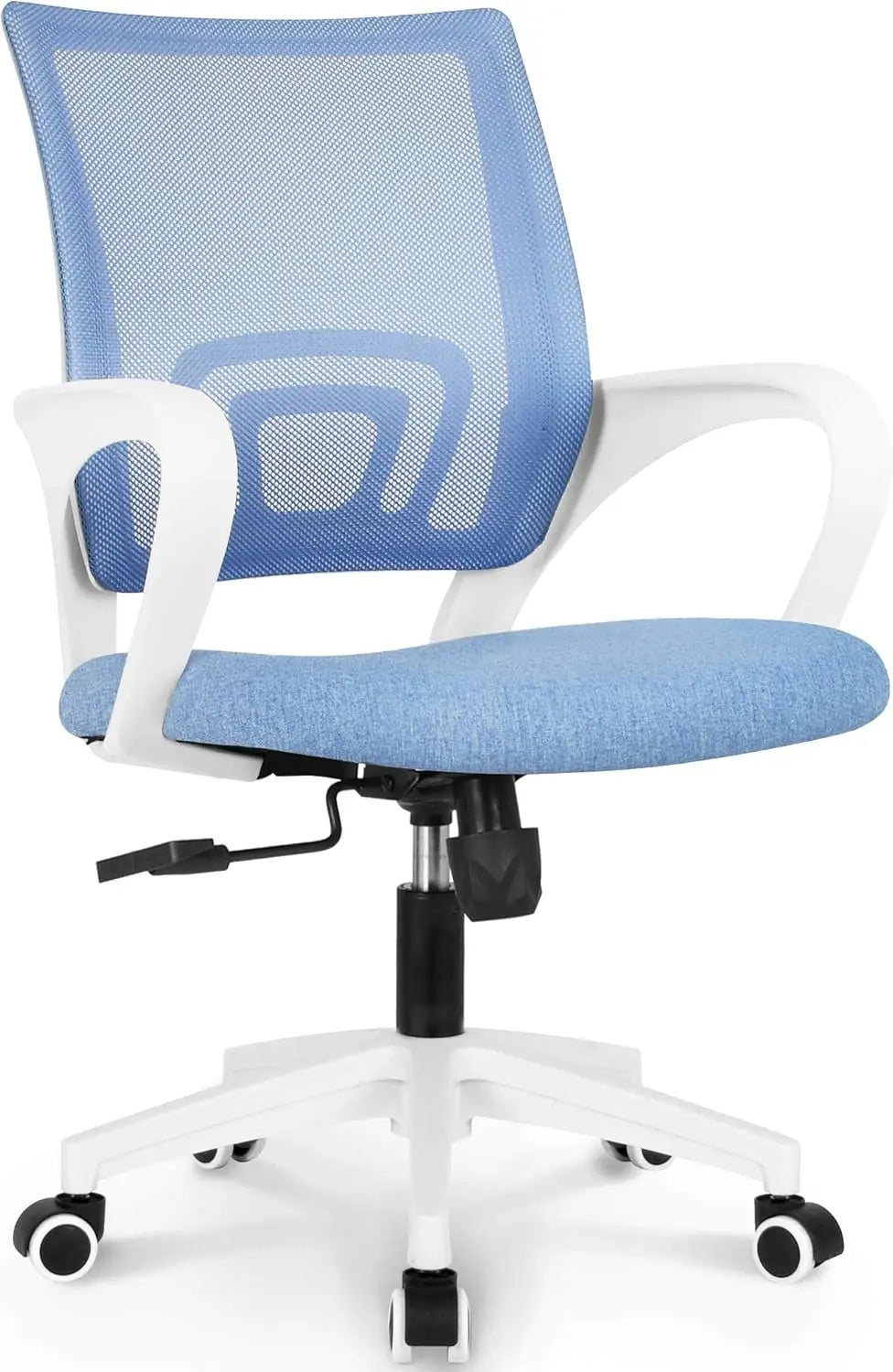 NEO CHAIR Black Mesh Gaming Office Chair Mid Back Lumbar Support Adjustable Height Swivel For Home Computer Desk Task
