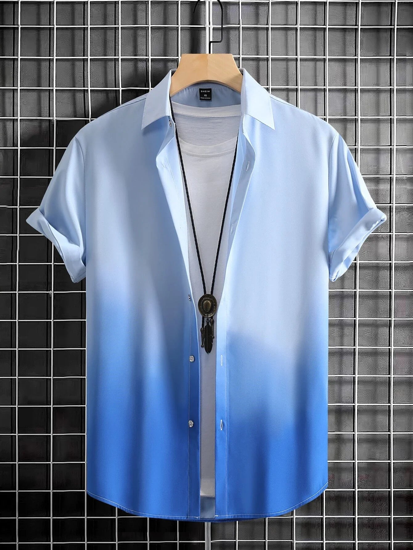Men's Summer Gradient Design Graphic 3D Print Short Sleeve Shirt Casual Hawaiian Streetwear