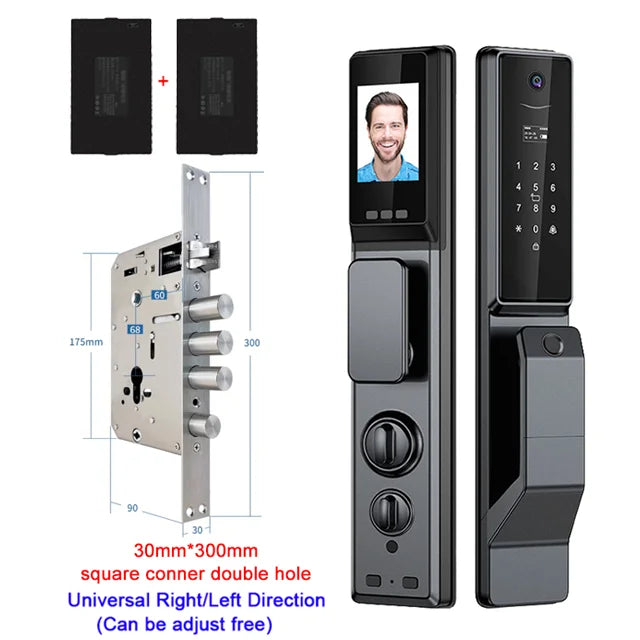 Waterproof Outdoor Smart  Lock Wifi Alexa Tuya APP Aluminium Alloy Material Fingerprint Password Smart Door Lock With Camera