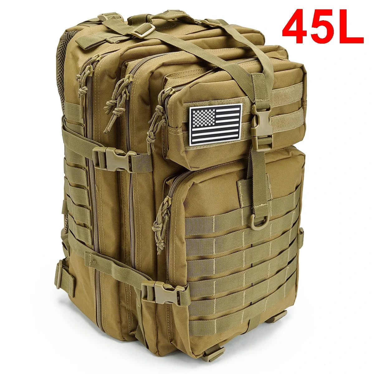 QTQY 30L 50L Tactical Backpack for Men Travel Survival Outdoor 3P Assault Pack EDC Molle Hiking Trekking Hunting Bag