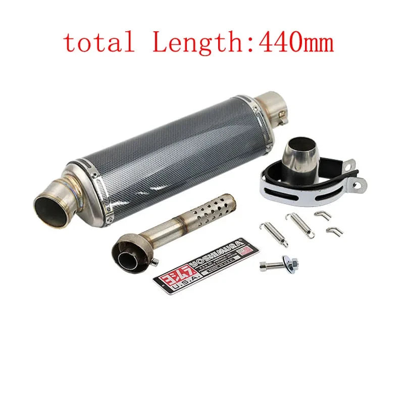 Universal 51mm Motorcycle Exhaust Yoshimura Muffler with DB Killer for Yamaha PCX125 FZ1N Z900 CBR500R R6 R25 R3 R1