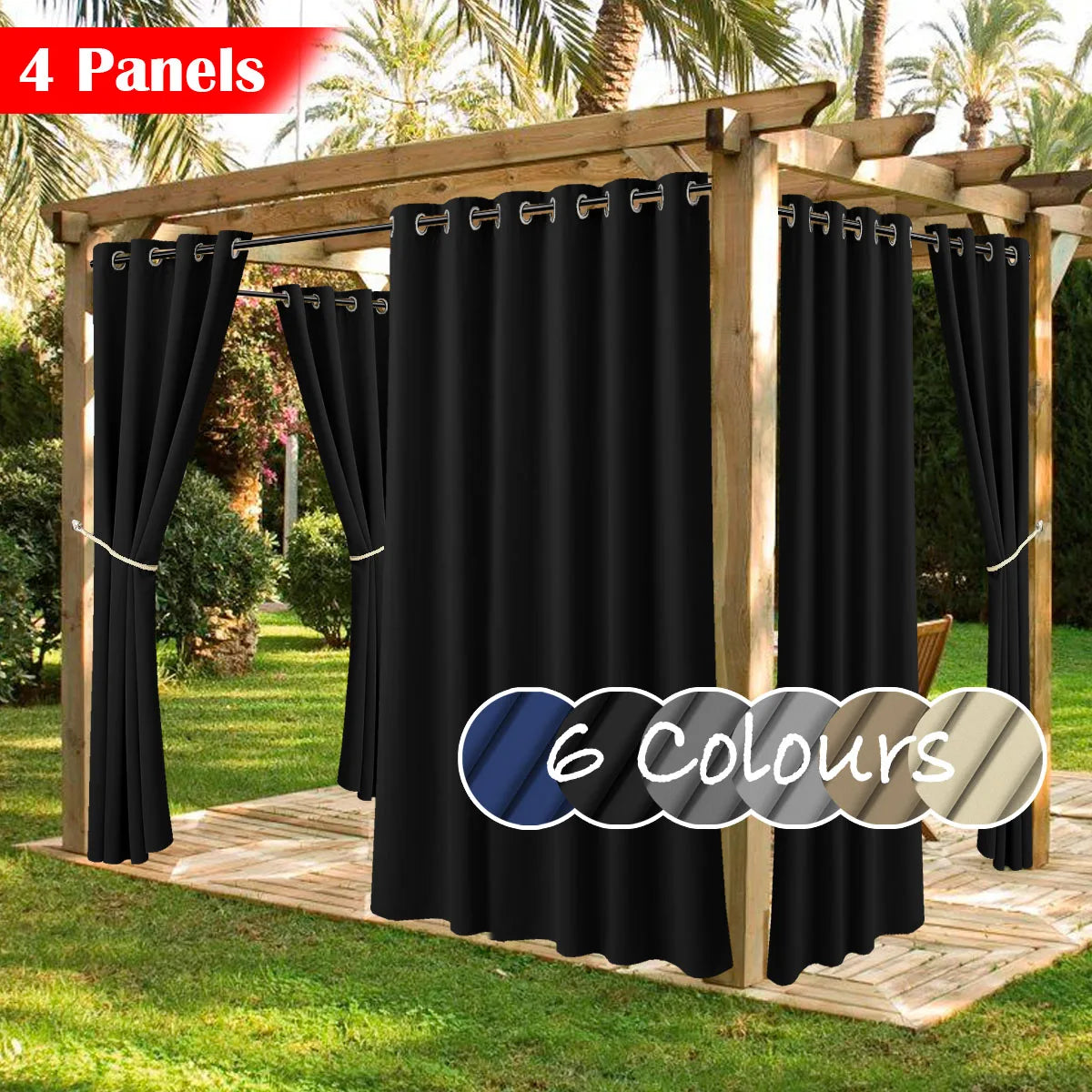 Waterproof Outdoor Patio Curtains with UV Protection for Home and Office