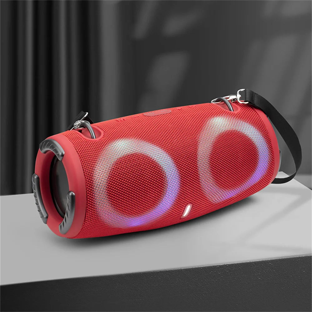 Portable Waterproof 100W High Power Bluetooth Speaker with RGB Colorful Light Wireless Subwoofer 360 Stereo Surround TWS FM Boom Box
