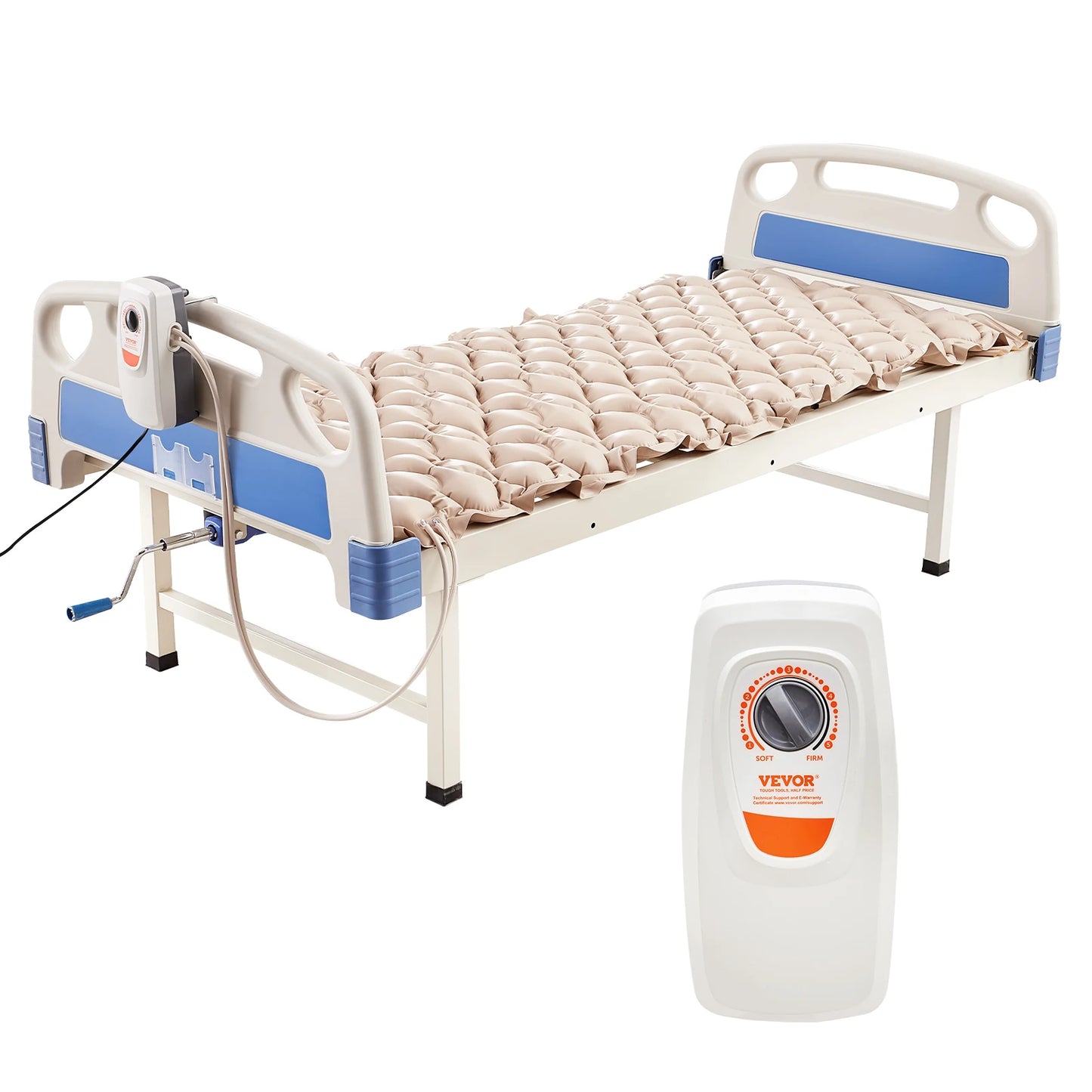 VEVOR Alternating Air Pressure Mattress 5 Level Pressure Air Mattress for Bed Sores Medical Grade PVC Alternating Pressure Pad