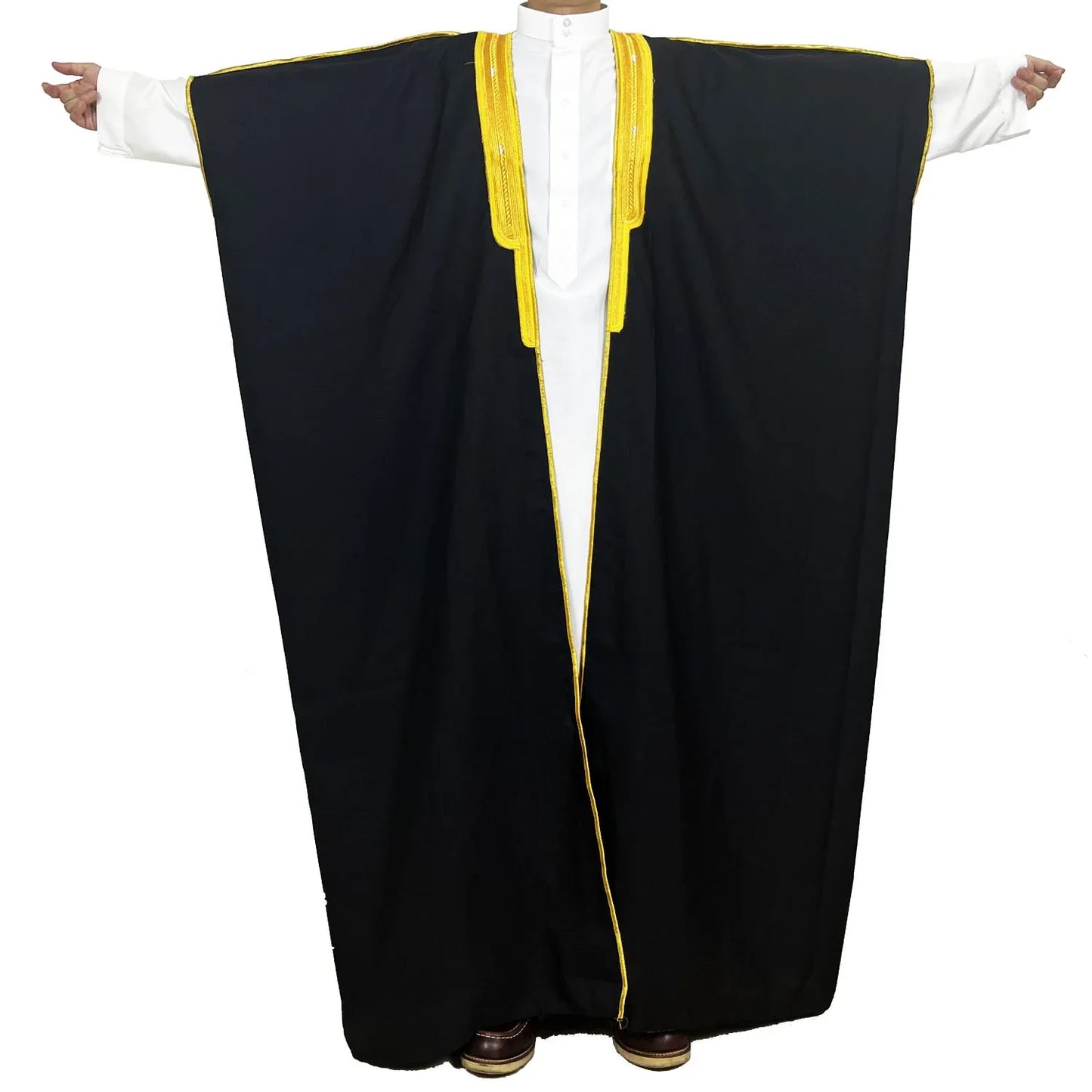 Cross-Border Embroidery Men's Formal Gown Arabic Conservative Long Kaftan Gown Malay-Arab Culture Academic Speech Gown