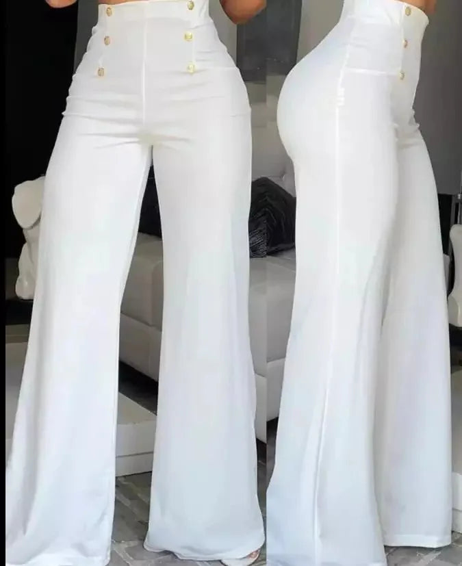 Women's High Waist Trousers 2025 Solid Color Skinny Leggings
