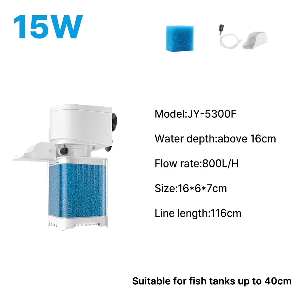 Aquarium Filter Pump Fish Tank Submersible Silent Air Oxygen Aerator Internal Water Pump Aquarium Air Pump Wave Maker 220v