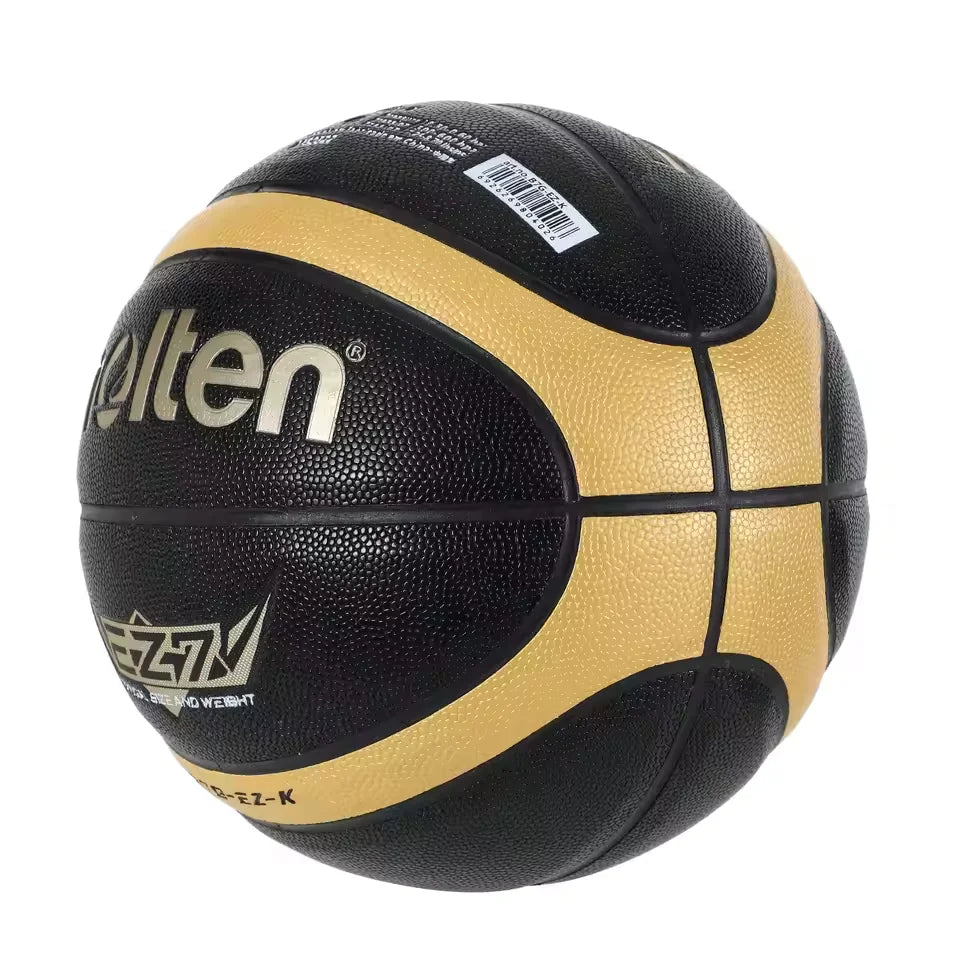 Molten Size 5 6 7 Basketball EZK Black Gold PU Outdoor Indoor Balls for Women Youth Men Match Training