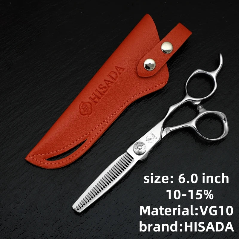 Hisada Professional Hairdressing Scissors 6 Inch VG10 Stainless Steel Cutting Scissors for Salon Use