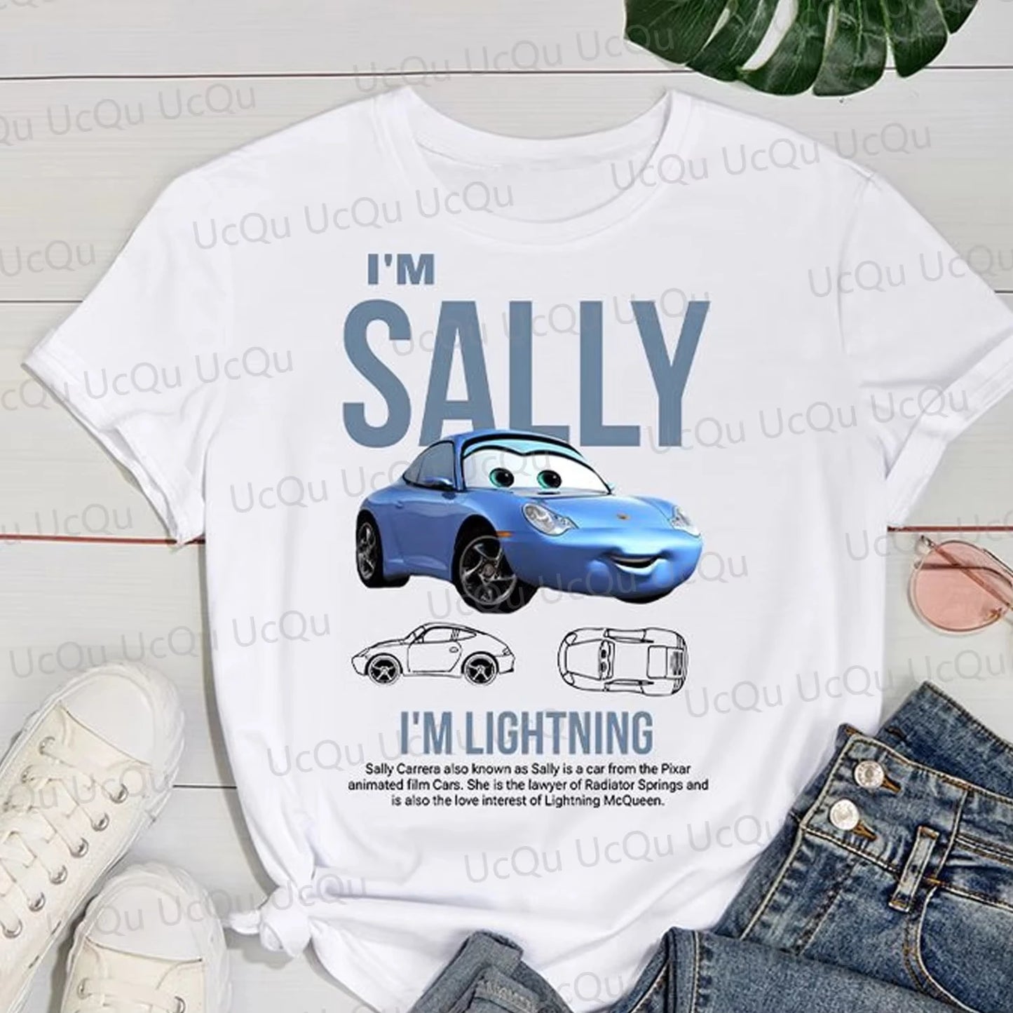 2025 The Cars Lightning McQueen And Sally Summer Cotton T-Shirt With Pajama Pants Oversized Suit For Adults And Kids Unisex Clothing