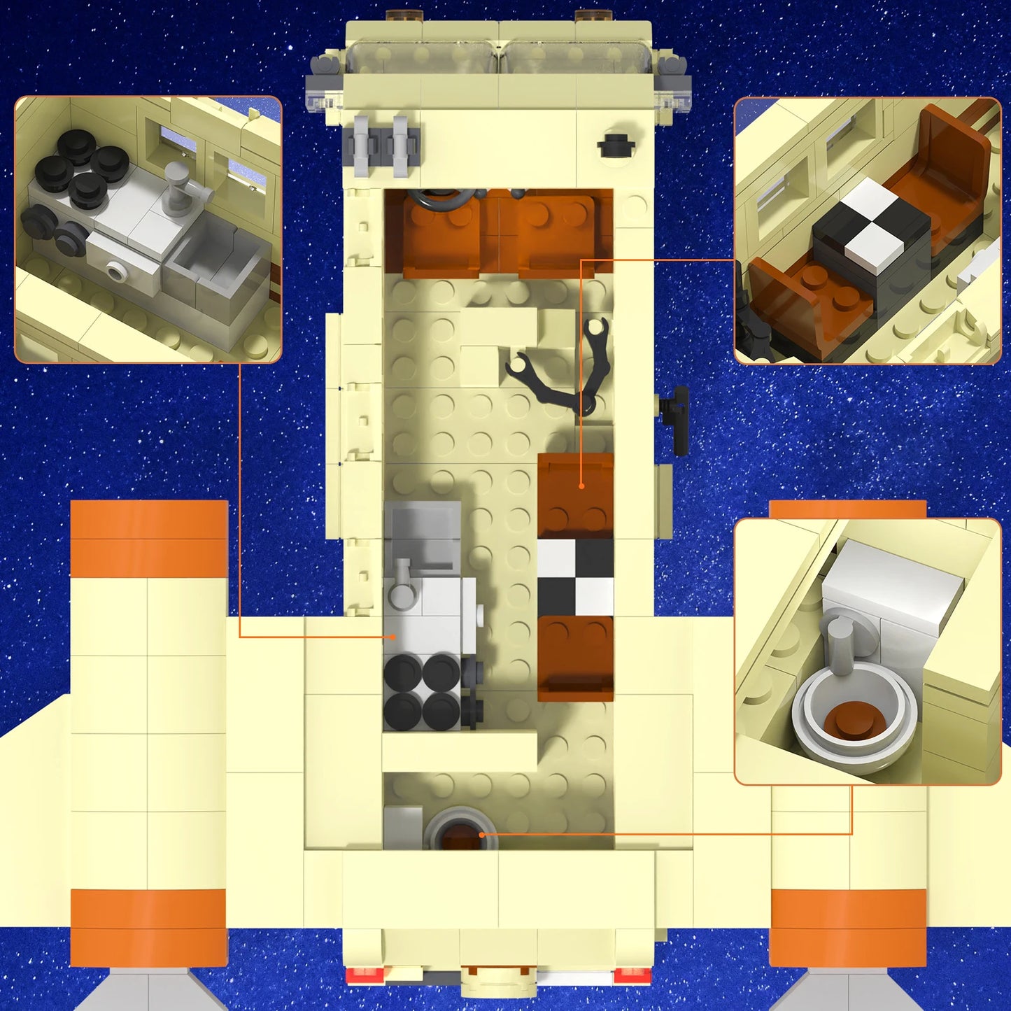 Eagle 5 Building Blocks Set - Space Balls Travel Car, Nostalgic Movie Collection Model, Birthday & Holiday Gift for Kids & Adult