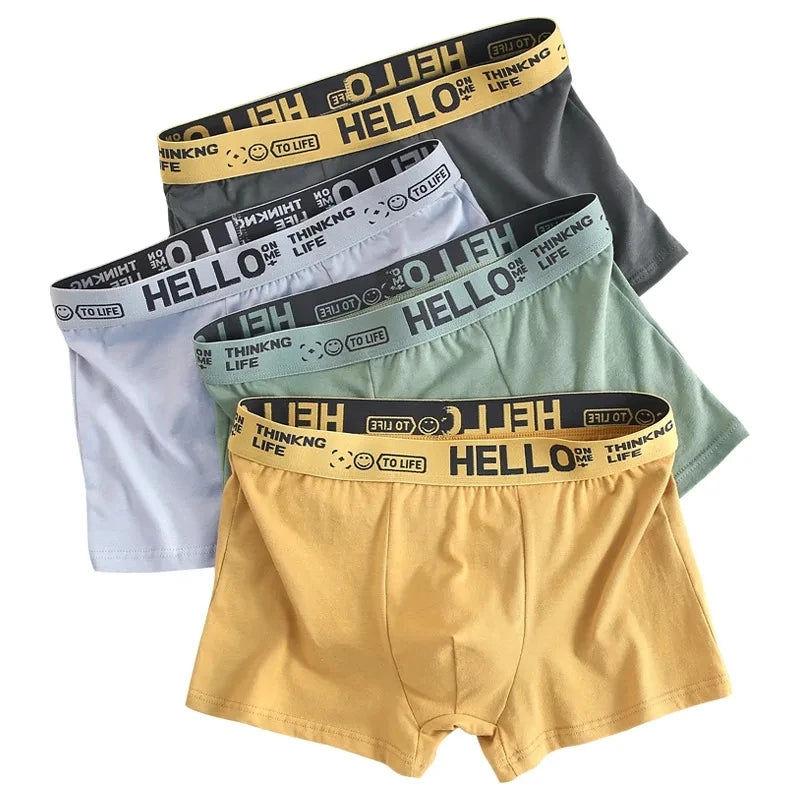 10Pcs Men's Boxer And Briefs Fashion Underwear High Stretch Boxer And briefs Shorts Breathable Soft Men's Shorts Comfortable Plu