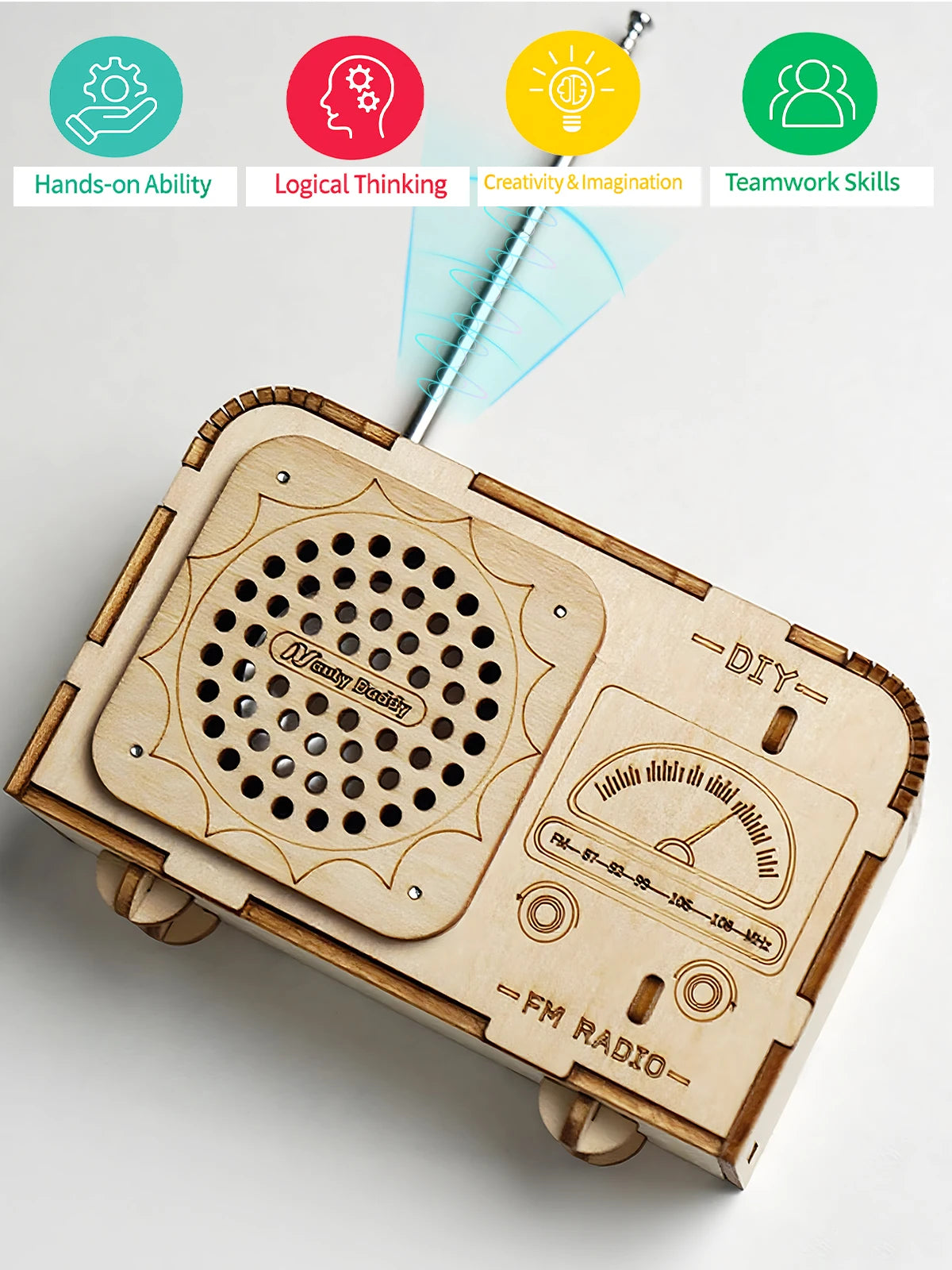 STEM Toys for Kids Age 8-14, Science Kits Educational DIY Radio Building Set - Wooden 3D Puzzle Electronics for 8-12 Year Olds