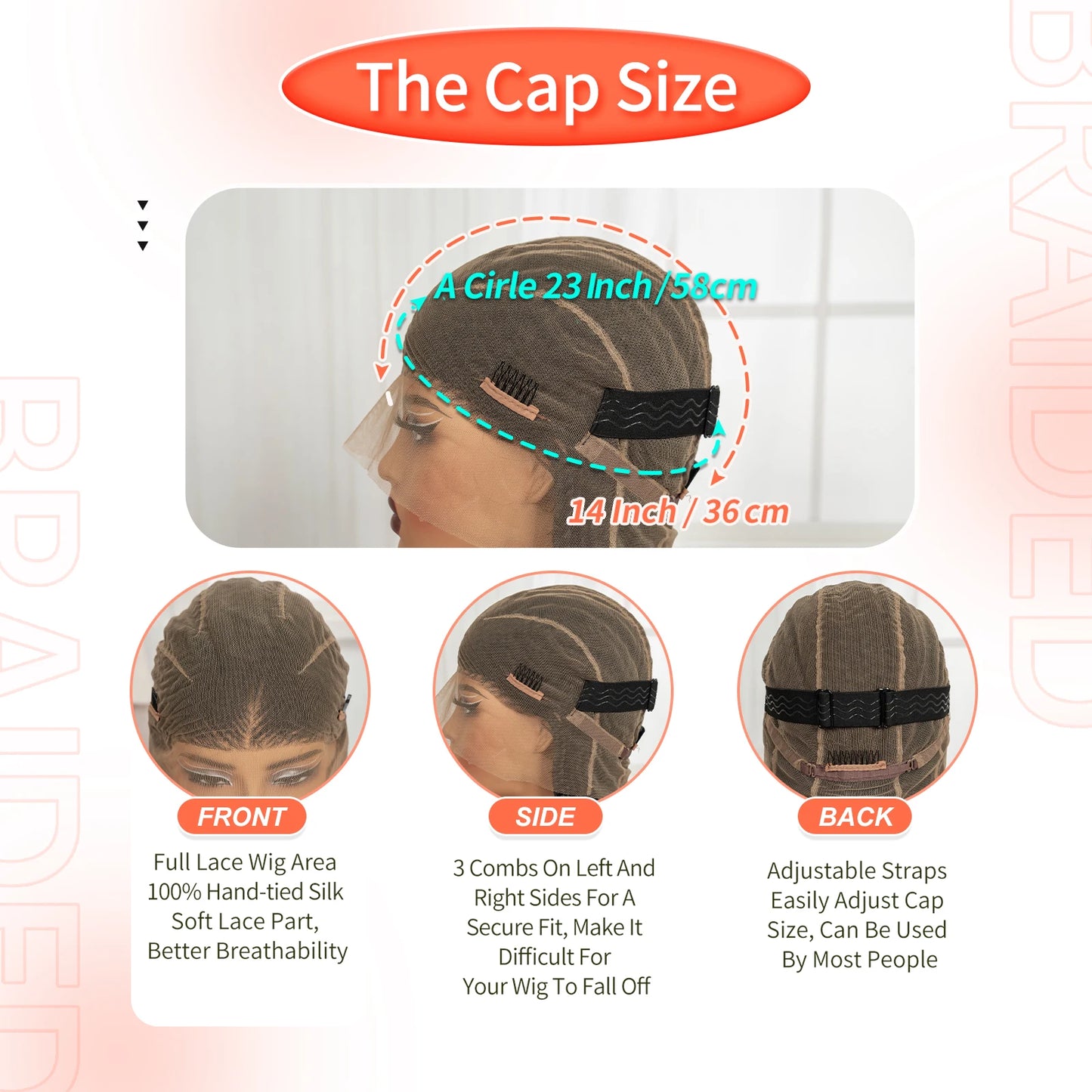 Alice Spring Cornrow Braids Lace Wig With Baby Hair