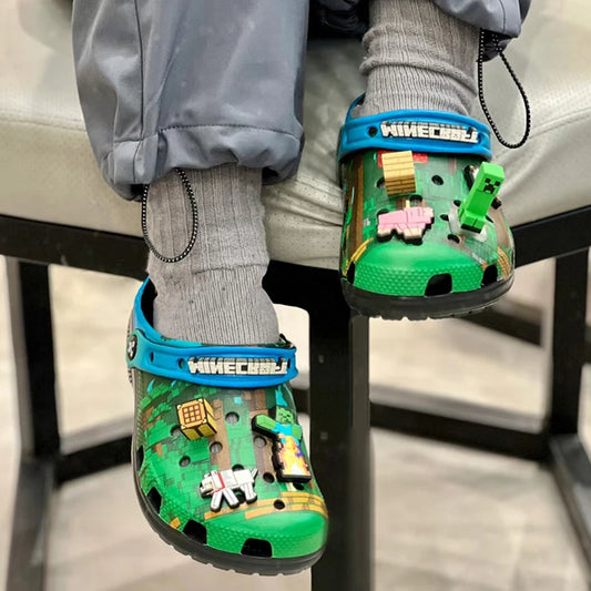 New My World Anime Game 3D Home Beach Shoes Summer Slippers EVA Sandals for Kids and Adults