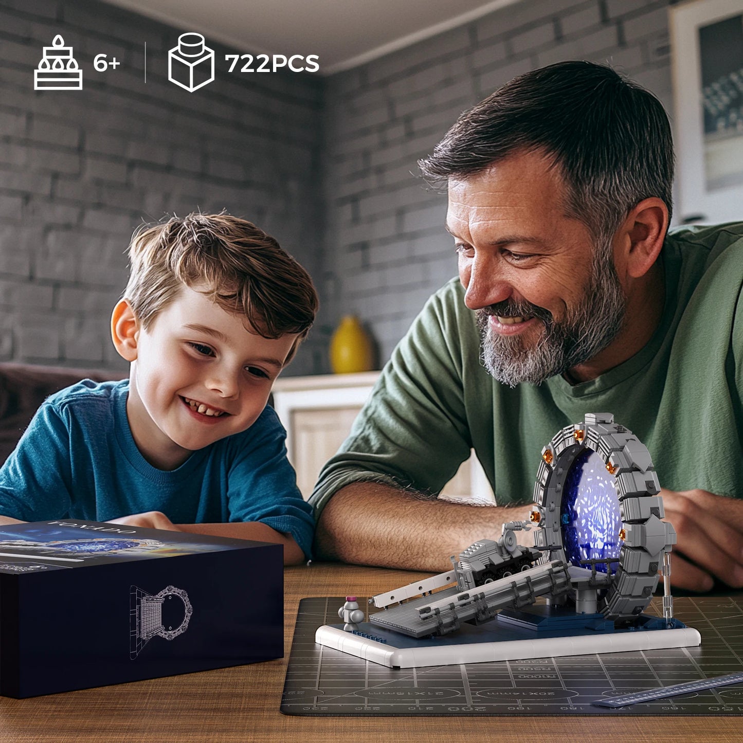 stargateal Building Block Kit,Movie Space Travel Scenes Weaponized Mobile Chariots Bricks Toys Children Gifts(722PCS)