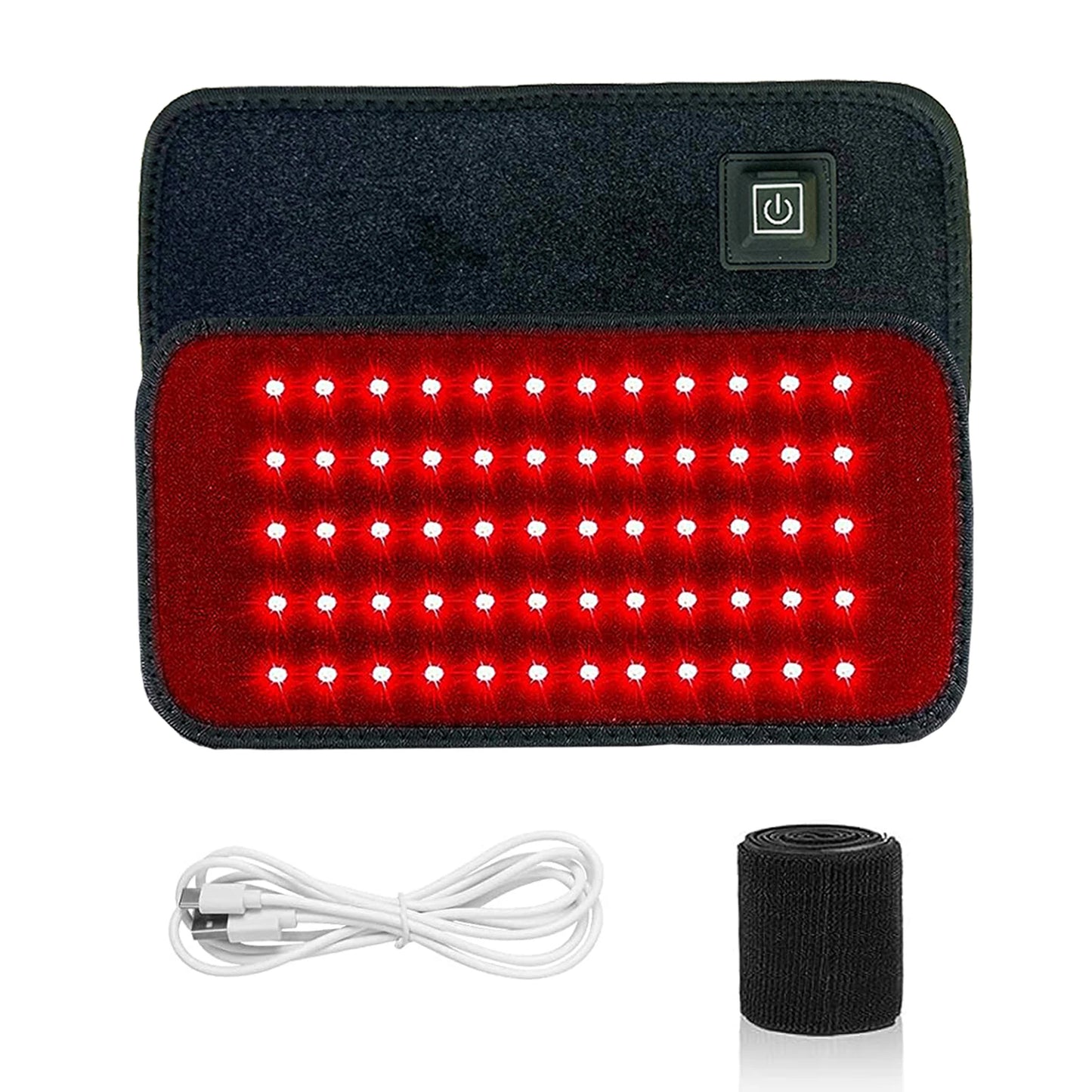 60 LEDs Red and Infrared Light Therapy Belt 850nm 660nm Back Fat Burning Wrap Slimming Machine Waist Heat Pad Full Body