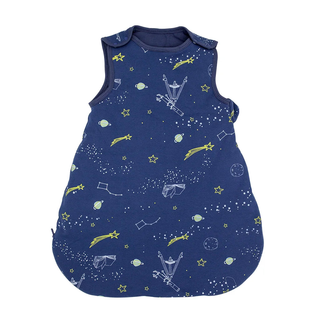 Sleeping Bags For Baby 0 To 24 Months Anti Kick Blanket Infant Quilt Sleepwear 2.5 Tog Stars Print Spring 100 Percent Cotton Vest Sleepsacks