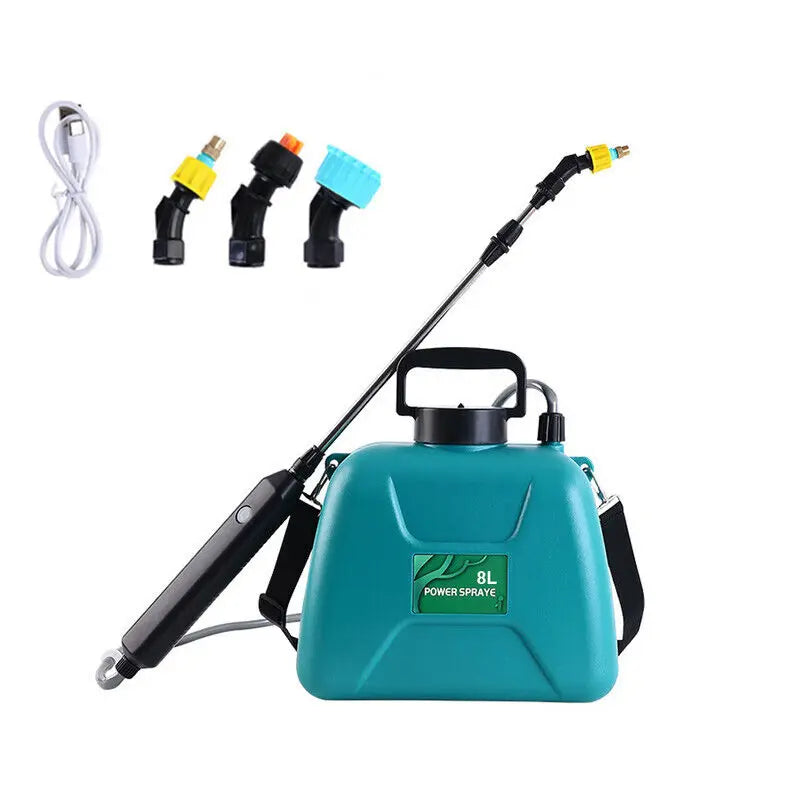Shoulder Style Electric Sprayer 8L Watering Can With Spray Gun USB Rechargeable Automatic Garden Plant Mister