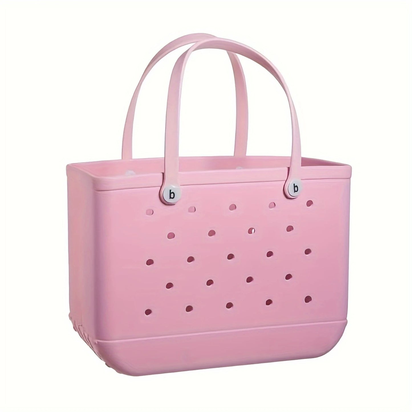 Rubber Tote Bag Large Capacity Sundry Handbag Outdoor Bag for Travel Beach Swimming Solid Color Waterproof Bag