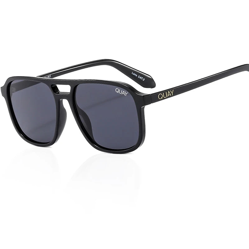 Quay On The Fly Sunglasses Women Double Bridges UV400 Protection Classic Eyewear