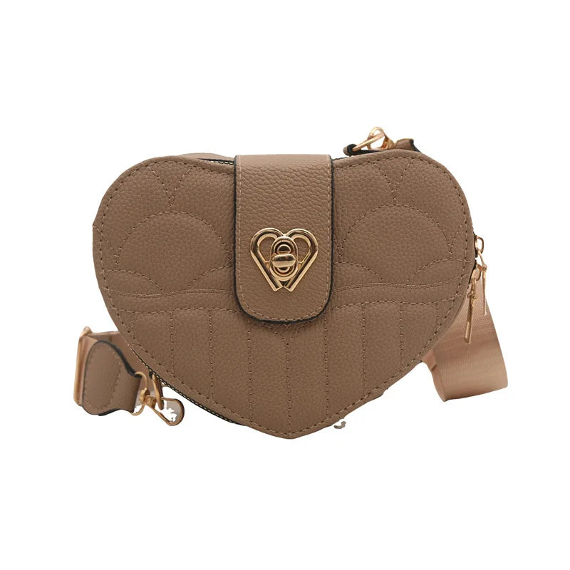 Classic Fashion Heart Shaped Shoulder Bag Messenger Bag Small Size