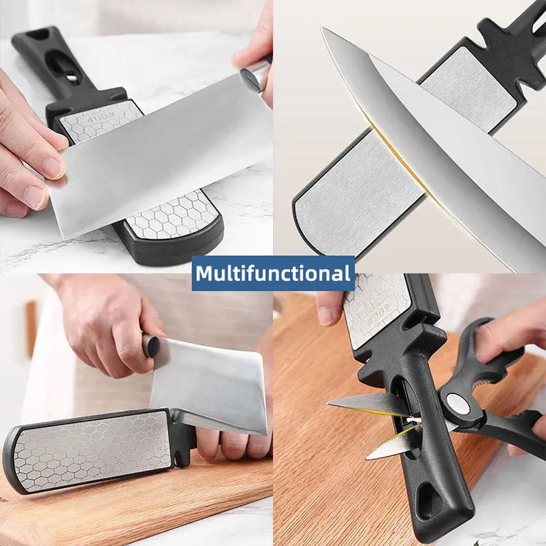 5 In 1 Knife Sharpener Diamond Bars 400 1000 Multi Tool Kitchen Knives Tungsten Steel Ceramic Grinding Double Sided Whetstone