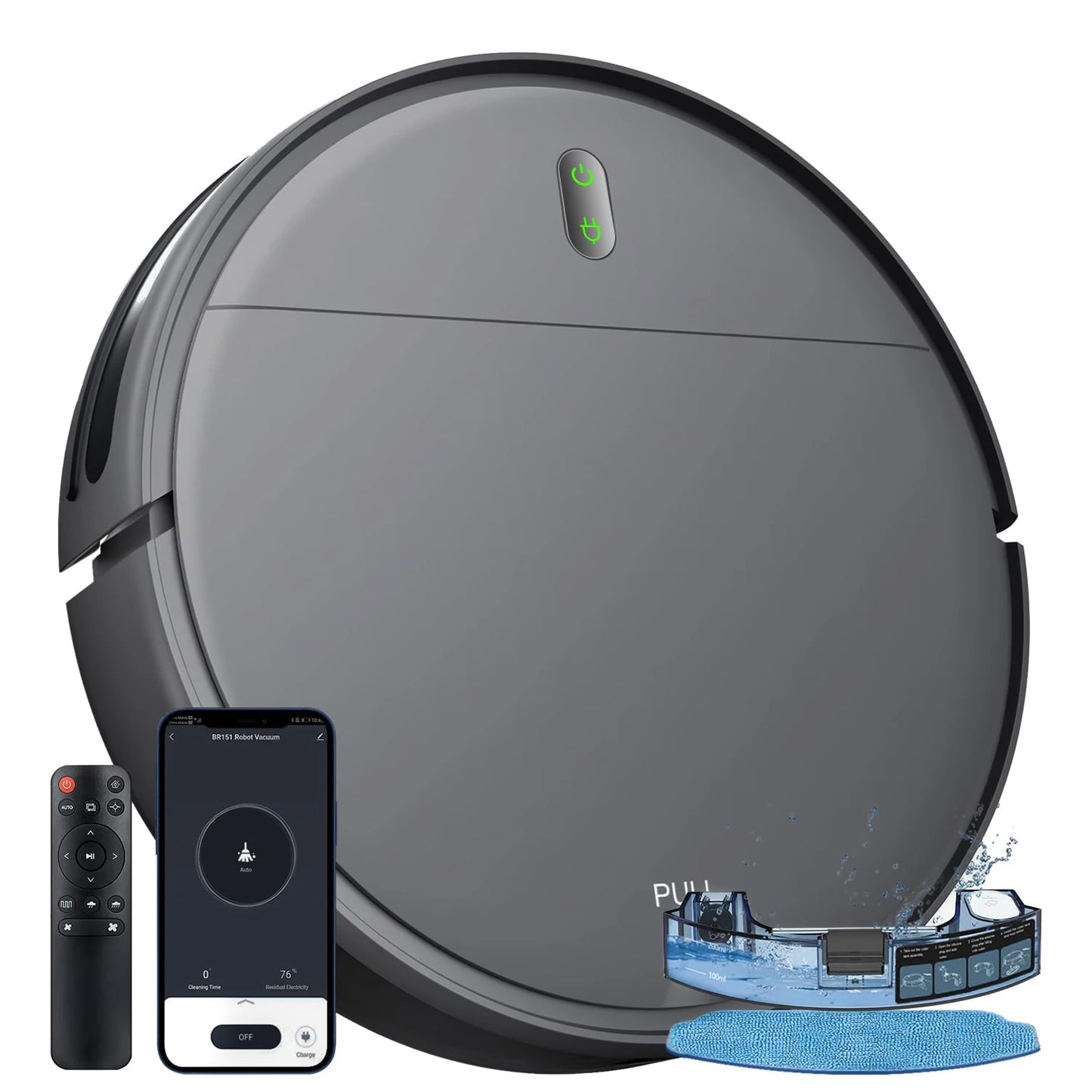 OMESER Robot Vacuum Cleaner 15kPa Power Auto Charging App Control Water Tank Wet Mopping Robot Vacuum Cleaner Electric Sweeper