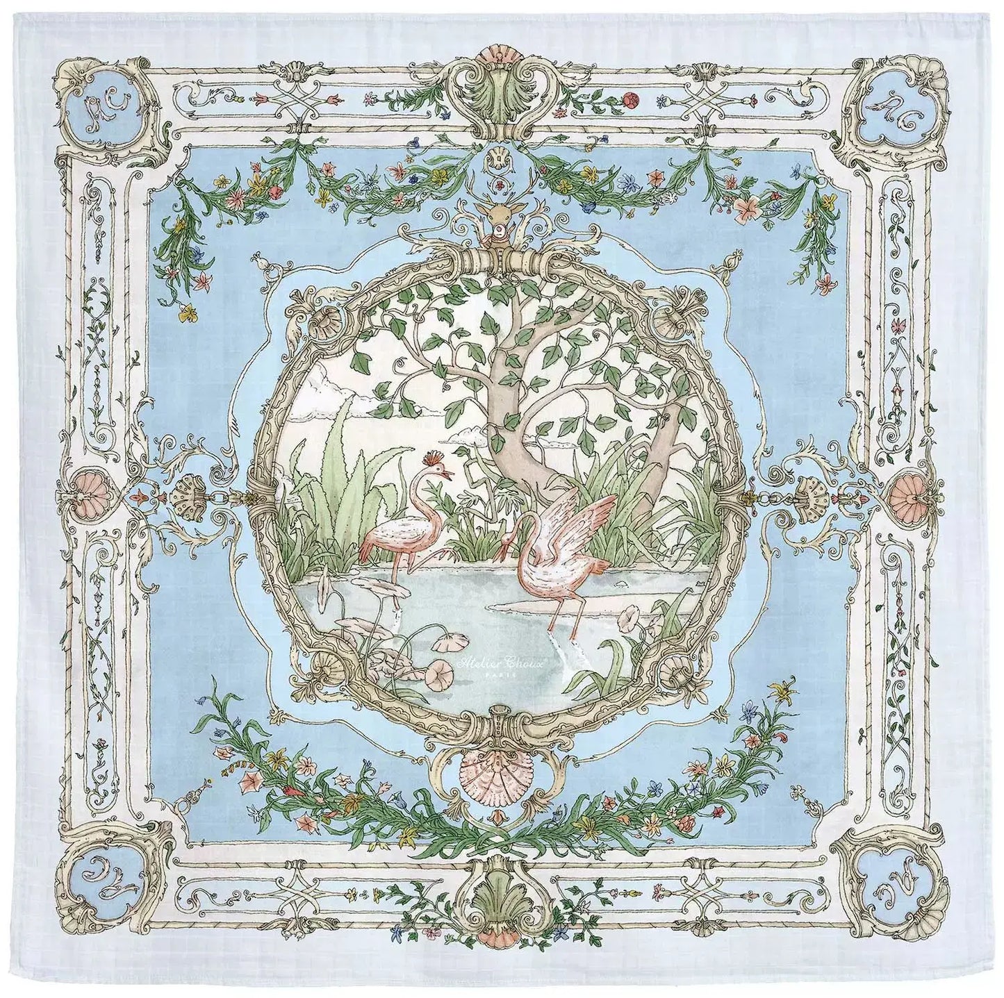 Custom Organic Cotton Baby Blanket 70 Percent Bamboo 30 Percent Cotton Newborn Swaddle Muslin Blanket Paris Design