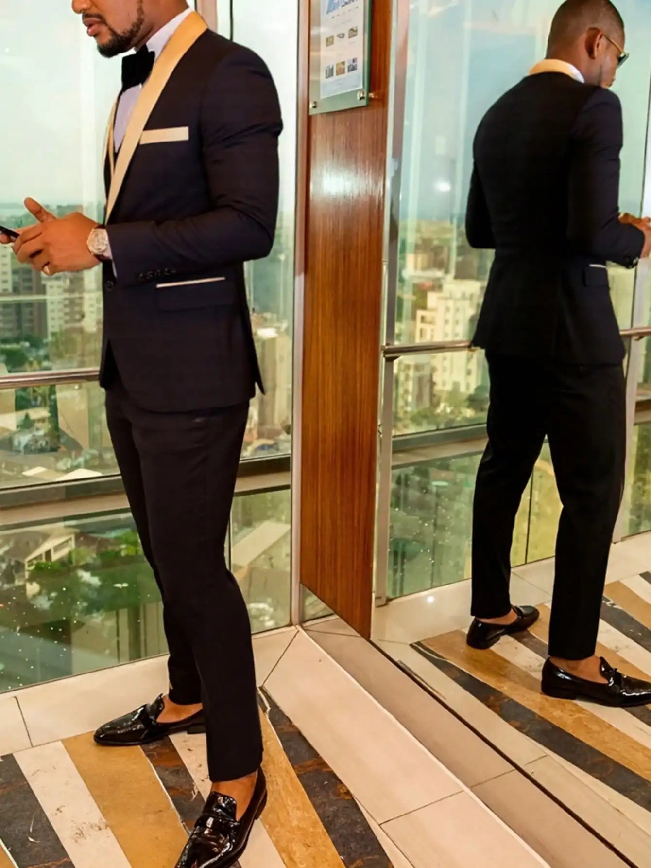 Mens 3 Piece Suit Tuxedo, Slim Suit Set, Blazer Vest And Pants For Prom Wedding