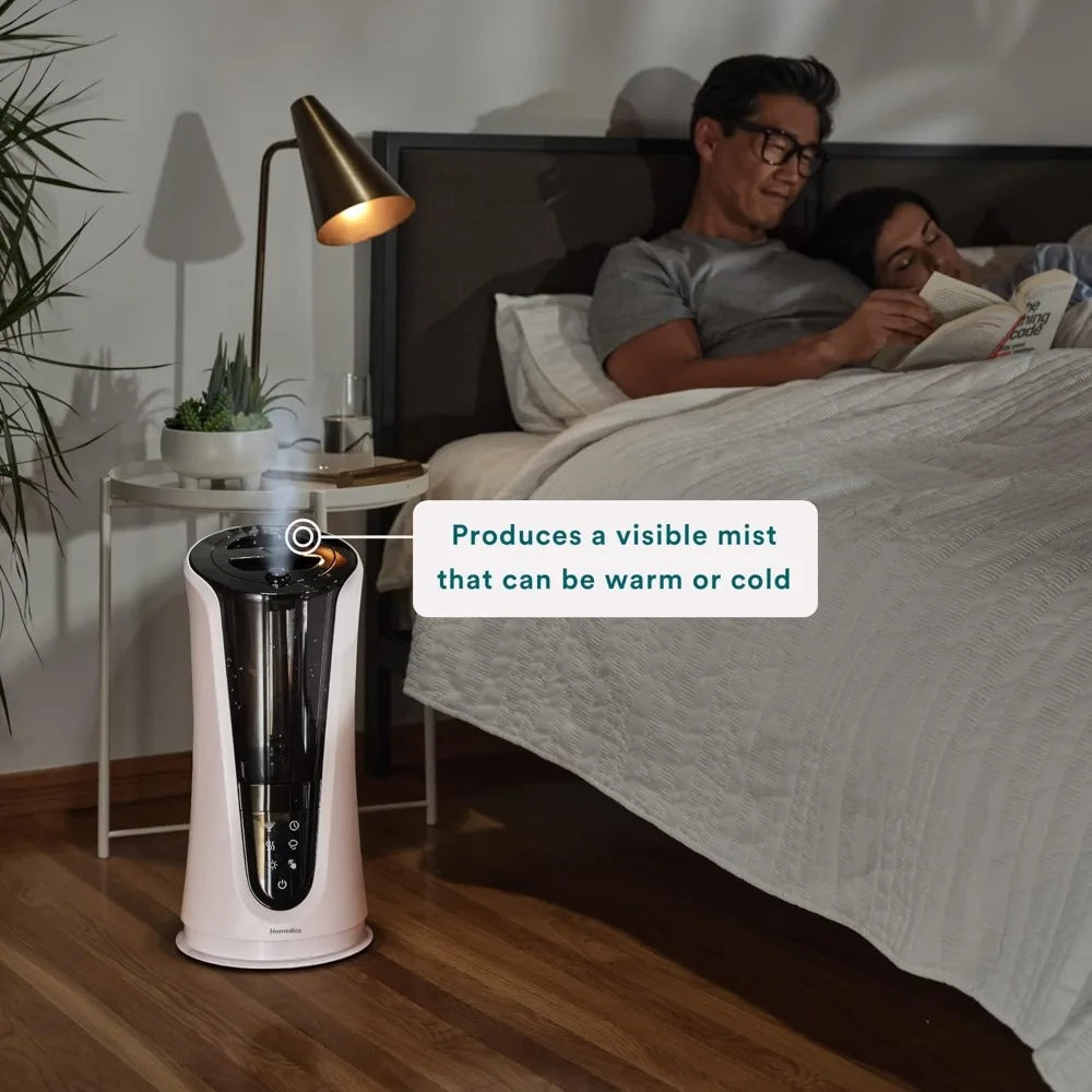 Ultrasonic Humidifier – Large Deluxe Air Humidifiers for Bedroom, Plants, Office – Cool and Warm Mist Humidifiers, Essential