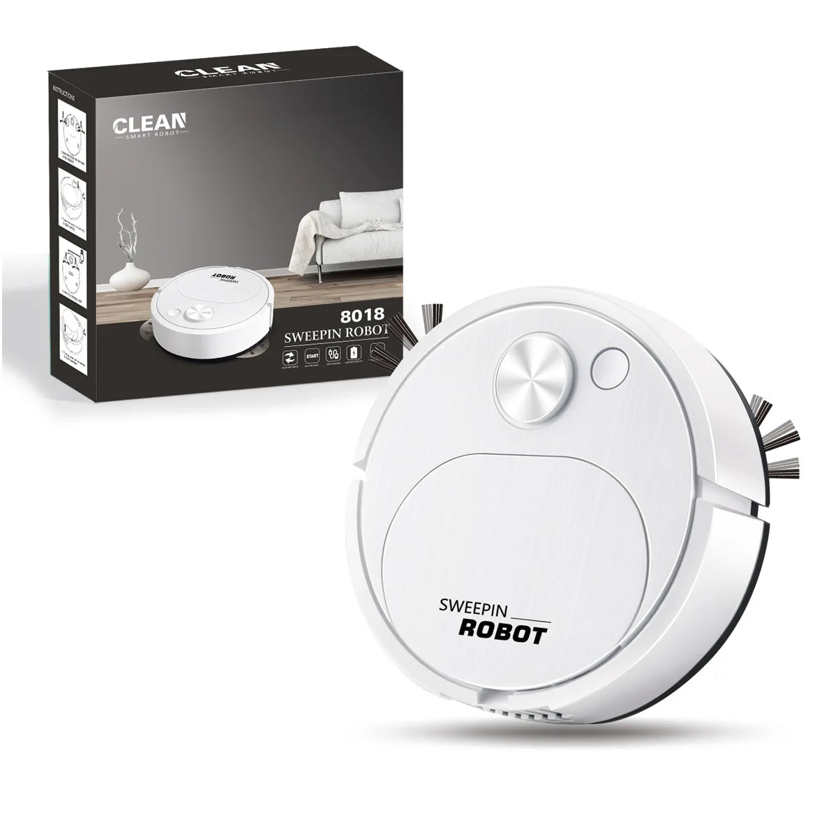 New USB Sweeping Robot Vacuum Cleaner Mopping 3 In 1 Smart Wireless 1500Pa Dragging Cleaning Sweep Floor for Home and Office