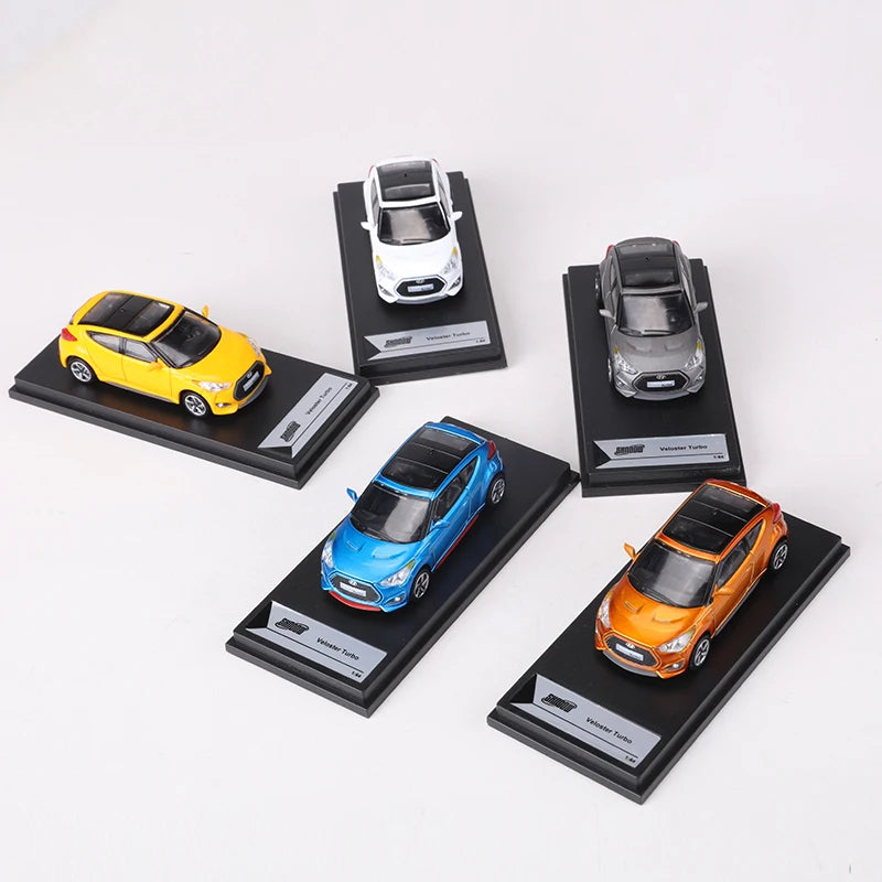 SHAODW 1:64 Veloster Turbo Alloy Model Car Diecast Collectible for Ages 18 and Up