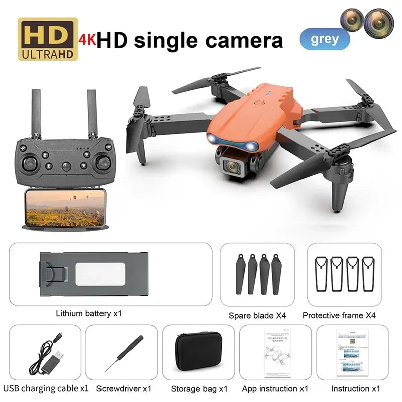 New E99 Pro Drone GPS Professional 8K HD Camera FPV 5G Wifi Brushless Motor Foldable RC Quadcopter Obstacle Avoidance