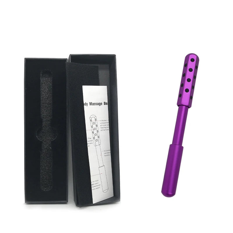24 Germanium Face Massage Roller Stick Gua Sha Massager for Women Skin Care Beauty Tool