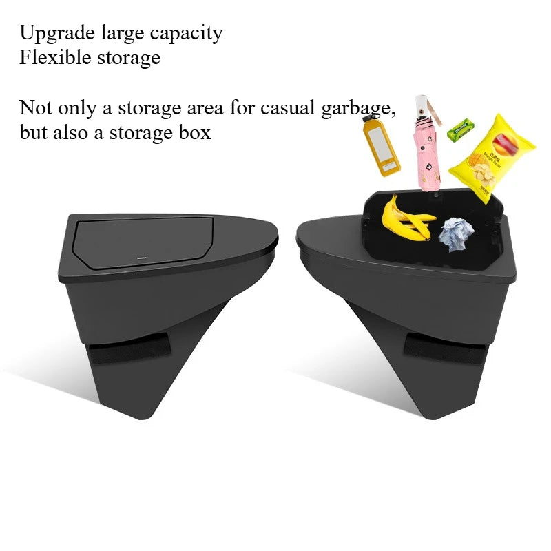 Front Door Storage Trash Can for Tesla Model Y Juniper 2025 Multi Functional Car Door Storage Box Accessories