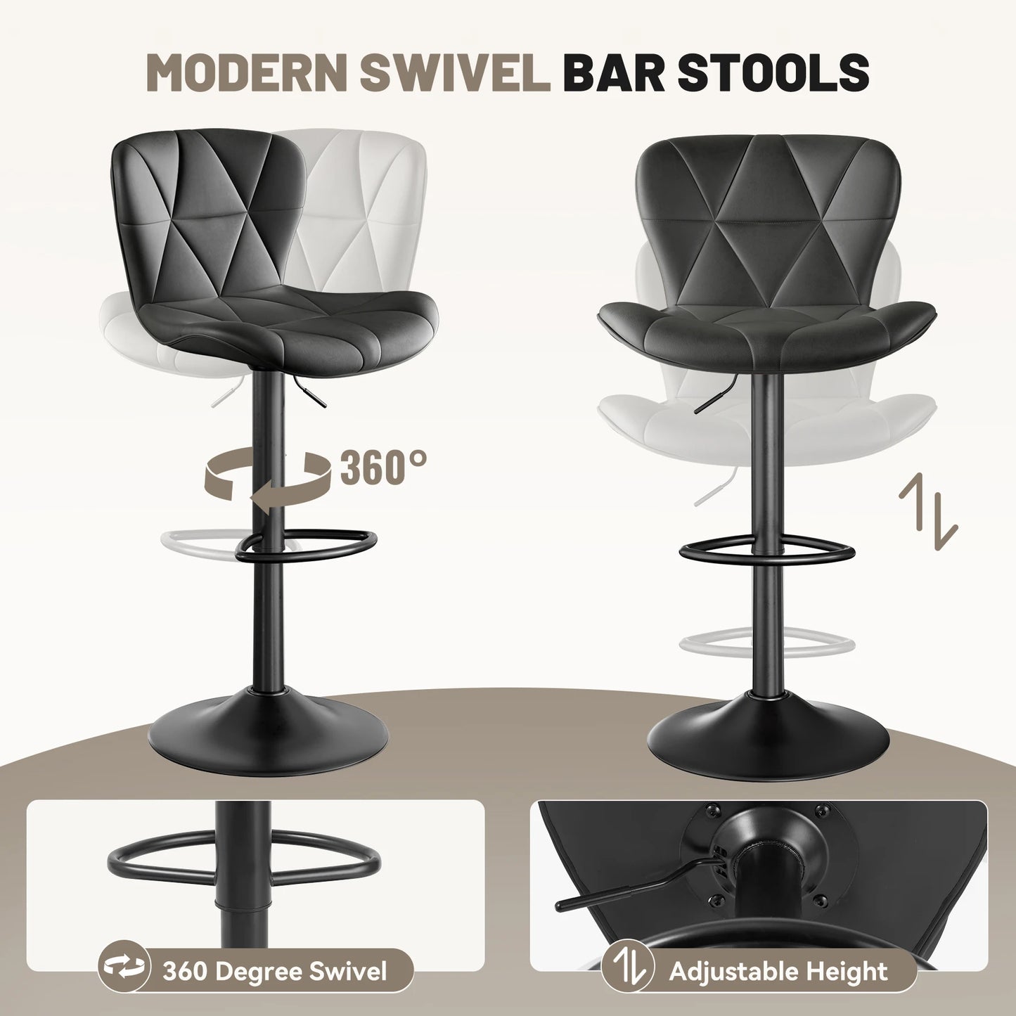 Nalupatio Bar Chair With 360 Degree Rotation Adjustable