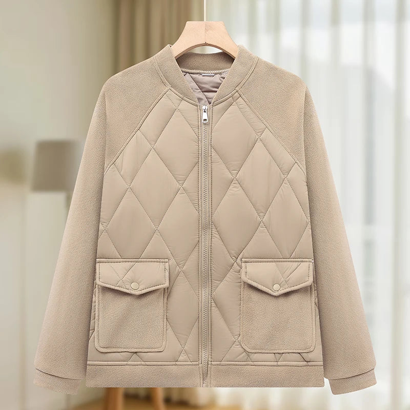 Autumn Winter Classic Fleece Jacket 2025 Women's Clothing Zipper Sweatshirt Warm Long Sleeve Thick Plus Size Woolen Sweater